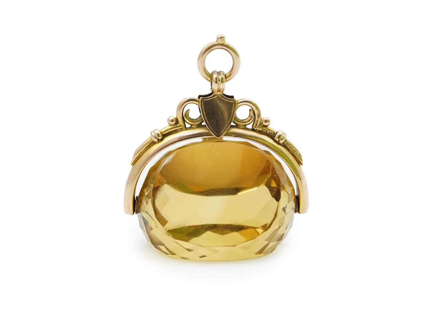 A citrine fob seal, late 19th /early 20th century